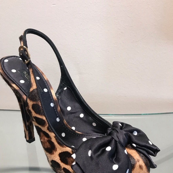 Dolce and Gabbana pony sling back with silk bow - Picture 5 of 5